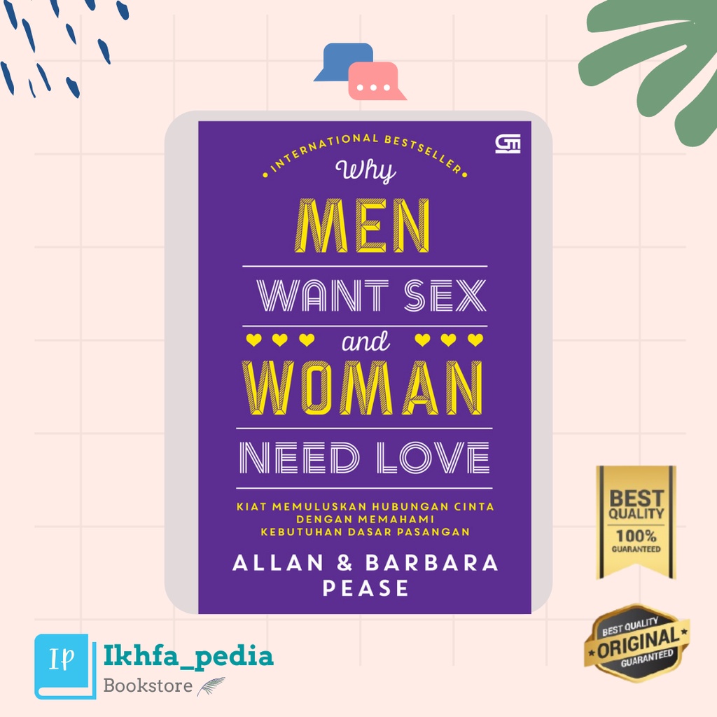 Jual Buku Best Seller Why Men Want Sex And Women Need Love Shopee Indonesia