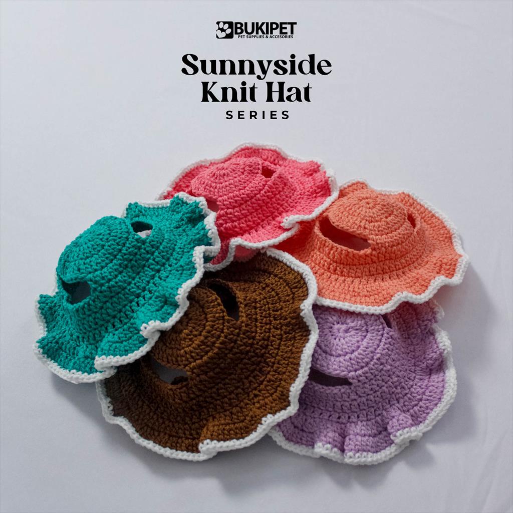 Jual BUKIPET Topi Kucing Rajut Aksesoris Hewan – Sunnyside Knit Hat ...