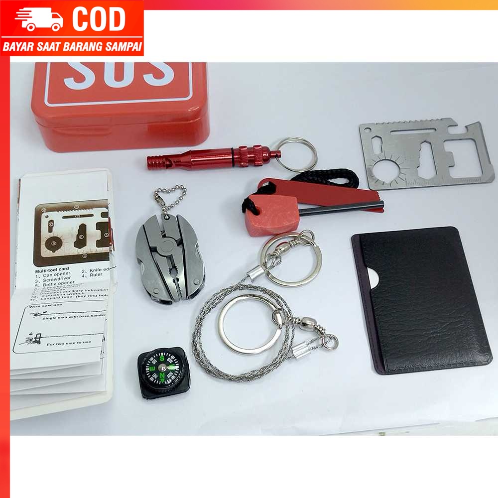 Jual (100% BARANG ORI) Portable SOS Tool Kit Earthquake Emergency ...