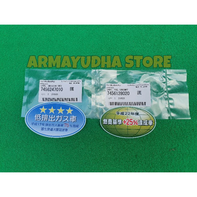 Jual sticker emisi jdm honda toyita daihatsu suzuki subaru mitsubishi