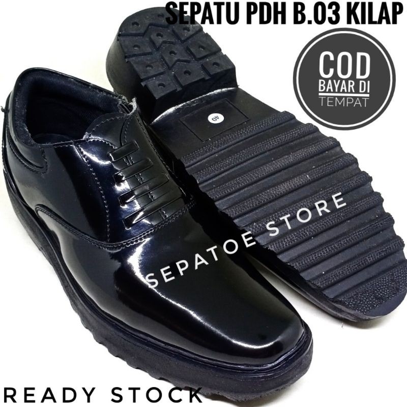 Jual Sepatu Pdh B.03 Kilap Pdh TNI Polri Polisi Satpam Security SEPATU ...