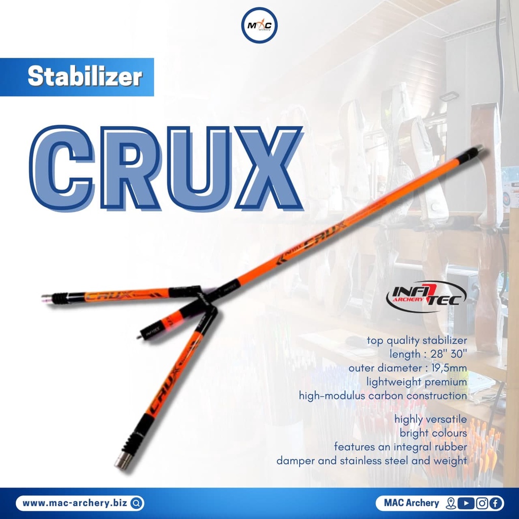 Stabilisateur Infitec Crux 6.5 Pouces Pour Arc Recurve - Fabriqué En Corée