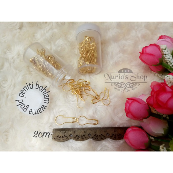 Jual Jual peniti bohlam (gold) jilbab peniti labu anti nyangkut Diskon ...