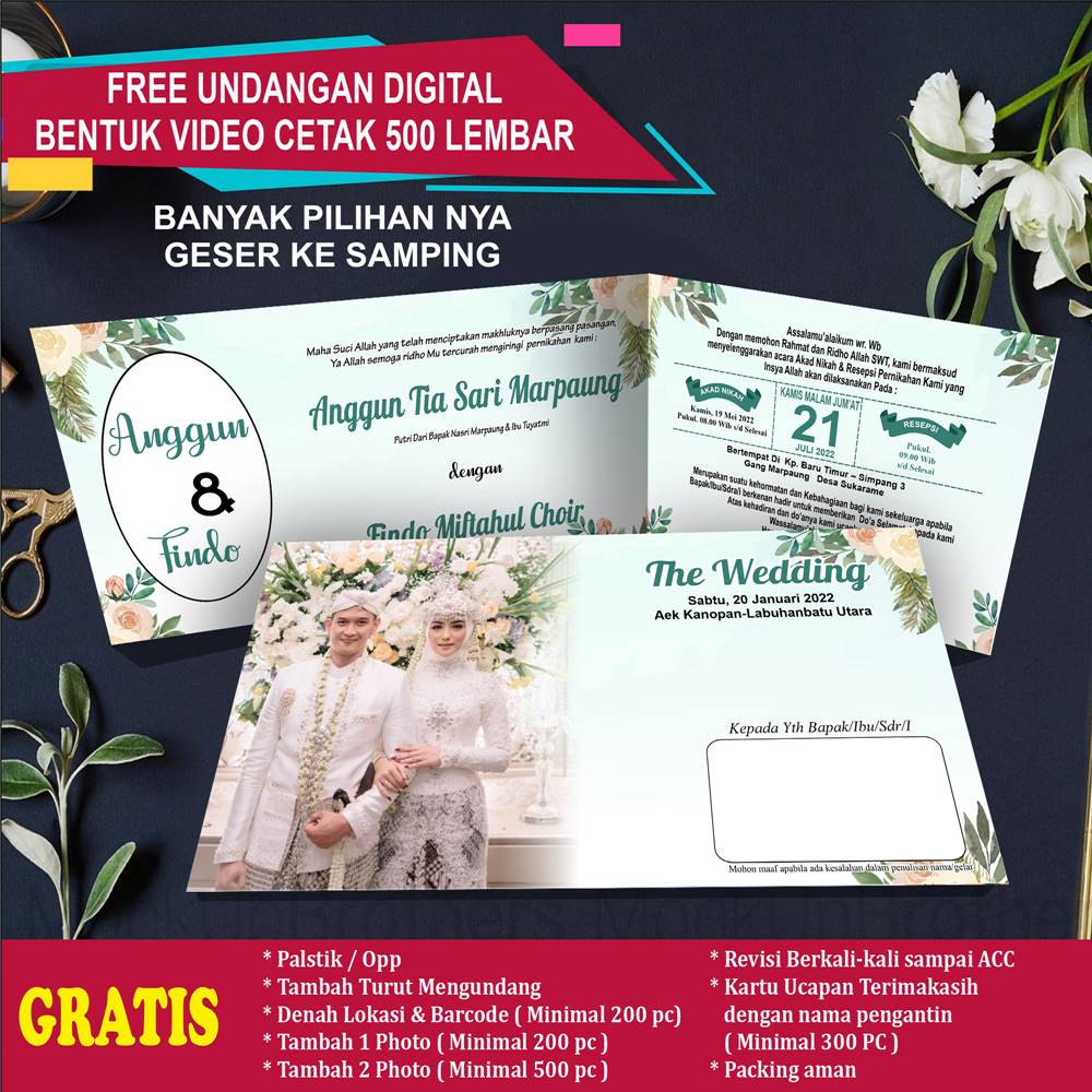 Jual Undangan Unik Undangan Pernikahan Foto Undangan Pernikahan ...