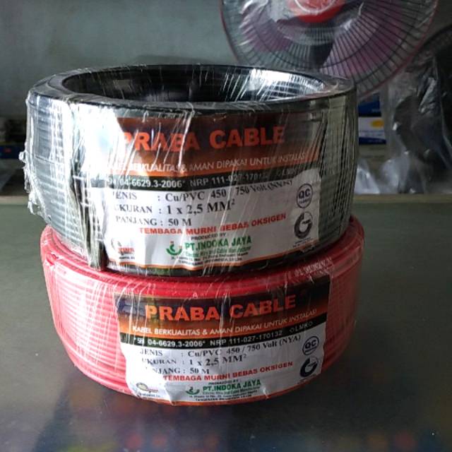 Jual Kabel NYA Praba 1 x 2,5mm 50M Original | Shopee Indonesia