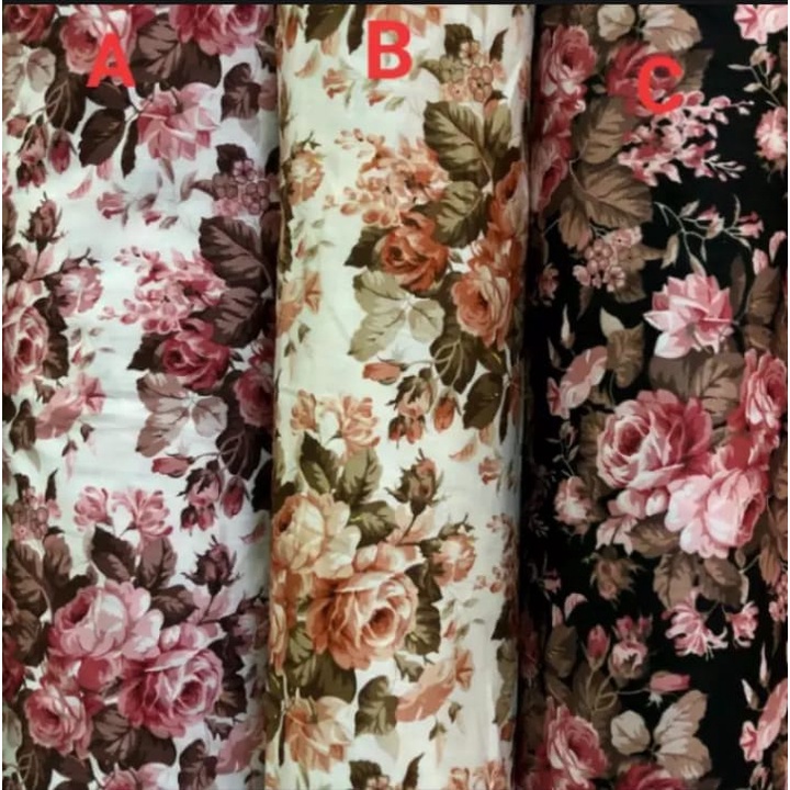 Jual kain katun jepang motif bunga/bahan katun jepang by tokai senko