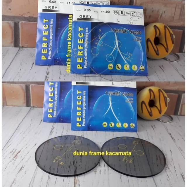 Jual Lensa progressive photocromic lensa kacamata baca transision Hitam ...