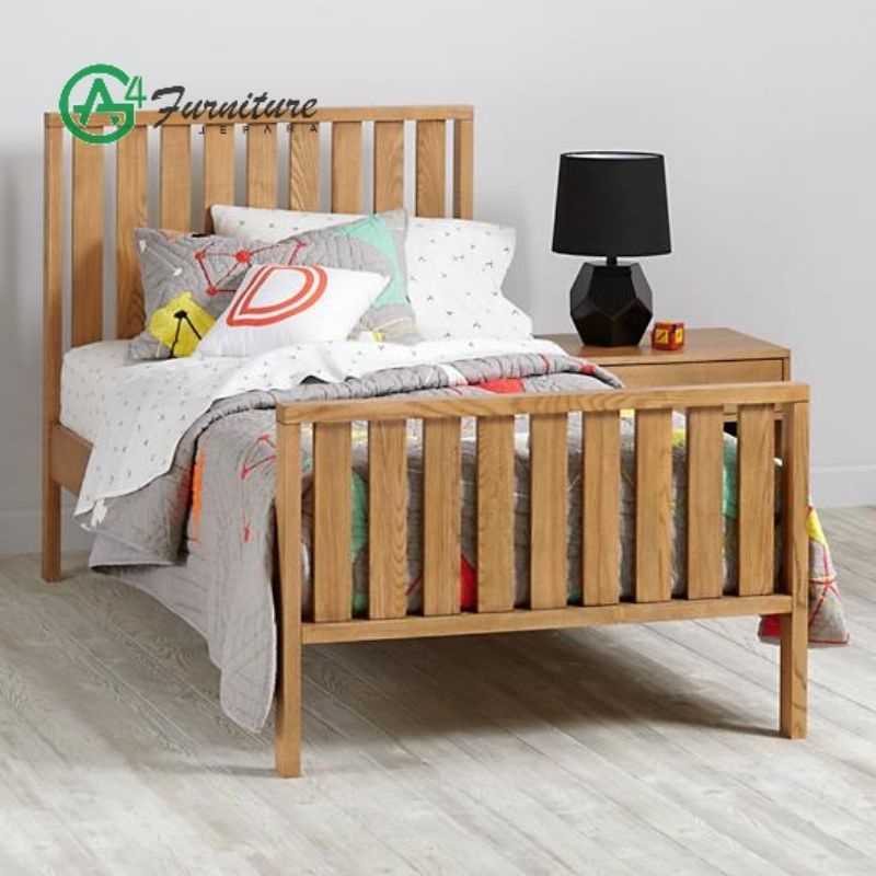 Jual Tempat Tidur Anak Minimalis 120 X 200 Rangka Kayu Jati | Shopee ...