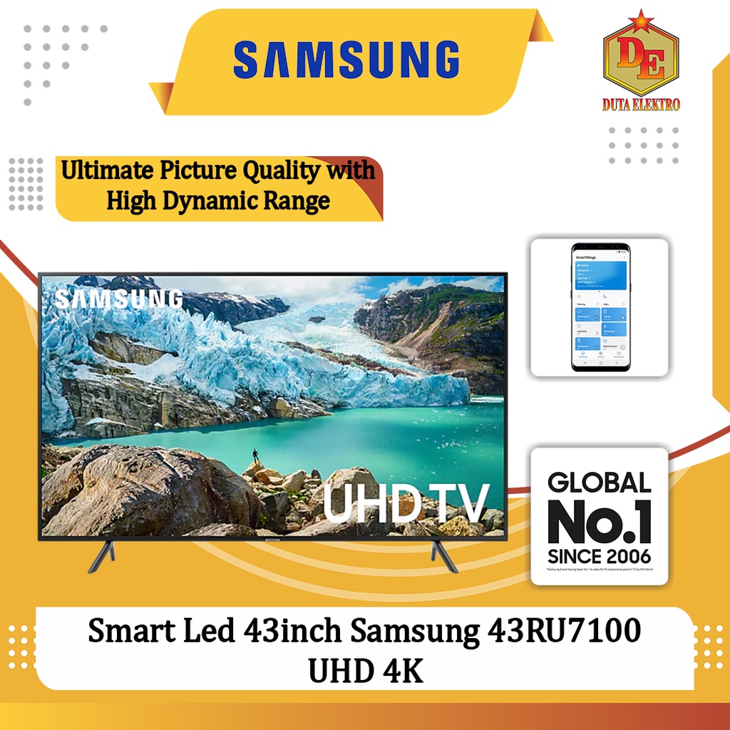 Jual Smart Led 43inch Samsung UA 43 RU 7100 KPXD UHD 4K TV | Shopee ...