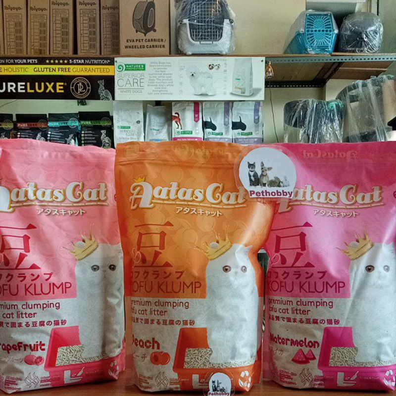 Jual Pasir Kucing Aatas Tofu Cat Litter Premium Clumping 6L | Shopee ...