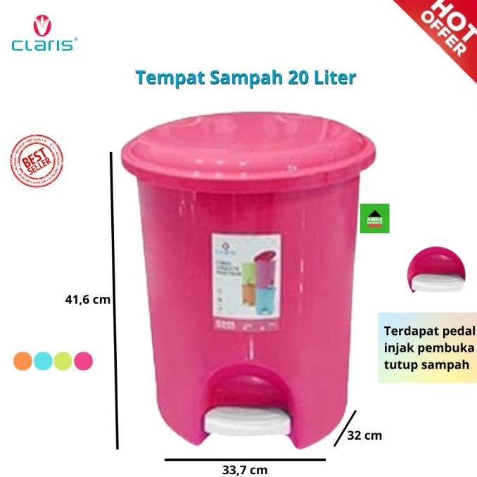 Jual Tempat Sampah Injak Claris Vineeta 1167 Step On Dustbin 20 Liter