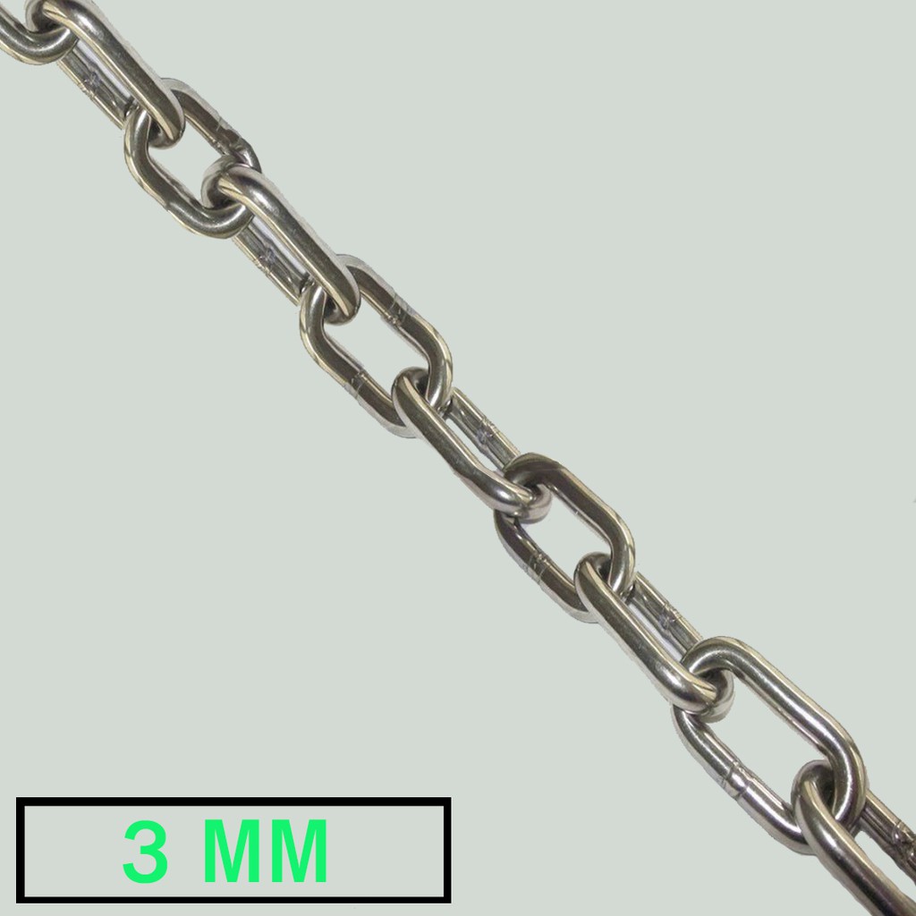 Jual Stainless Steel Chain Rantai Stainless 3mm Rantai kapal Rantai 3mm ...