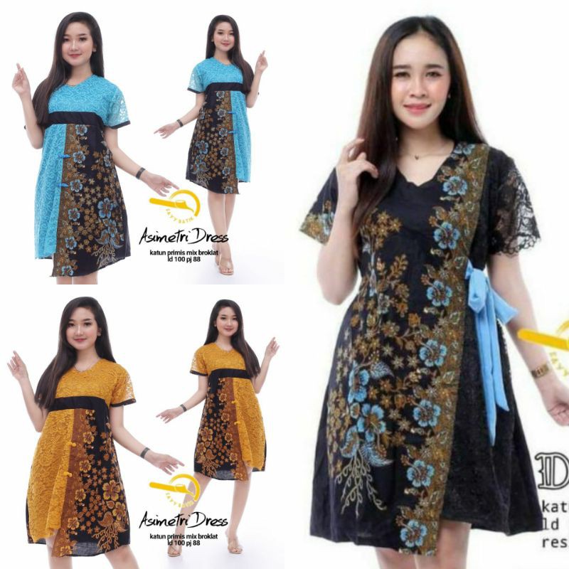 Jual BAJU BATIK WANITA || DRES BROKAT || DRES ALONA || DRES BATIK ...