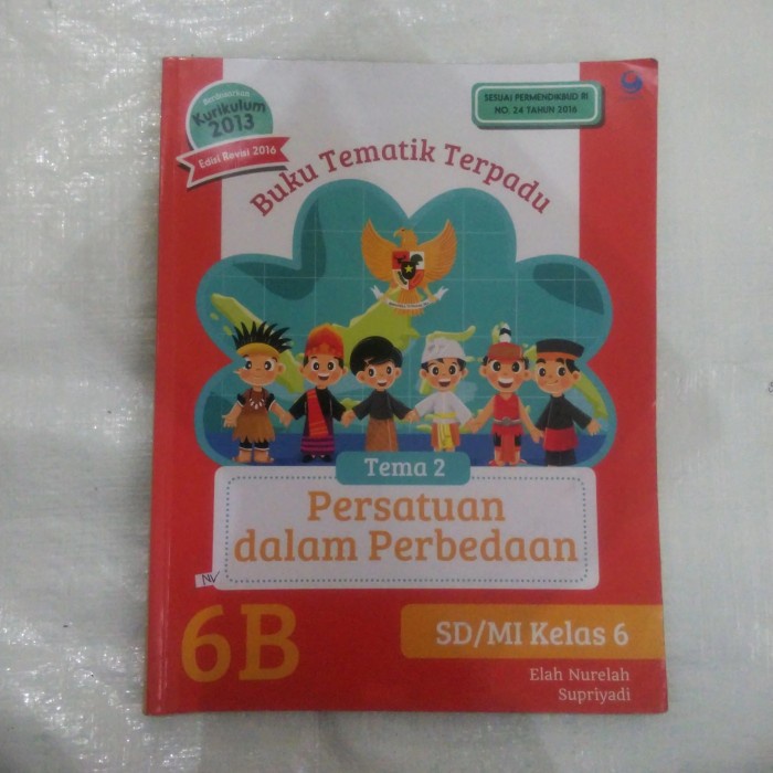 Jual BUKU TEMATIK TERPADU TEMA 2 PERSATUAN DALAM PERBEDAAN 6B SD KELAS ...