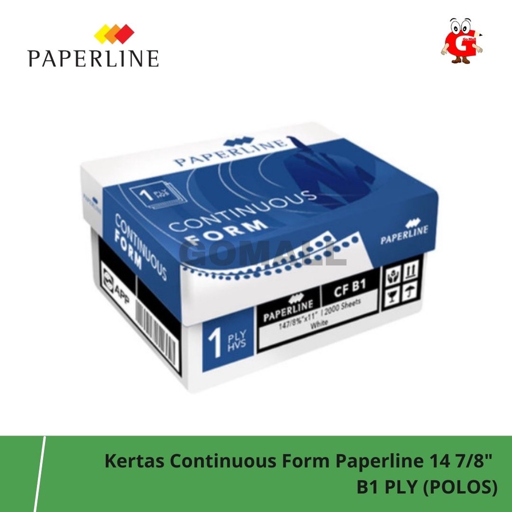 Jual Kertas Continuous Form Paperline 14 7 8 B1 Ply Polos Shopee