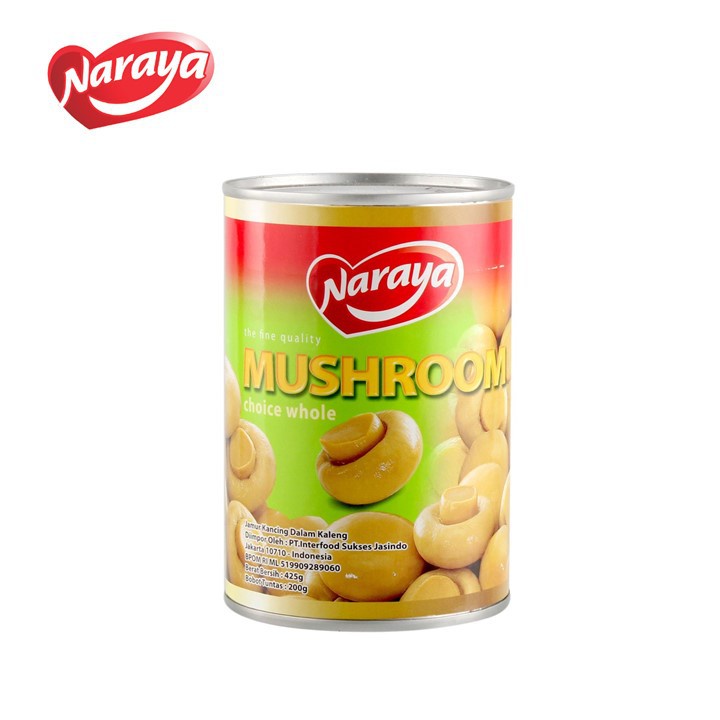 Jual Jamur Kaleng Naraya Whole Mushroom Jamur Kancing 425gr Ready