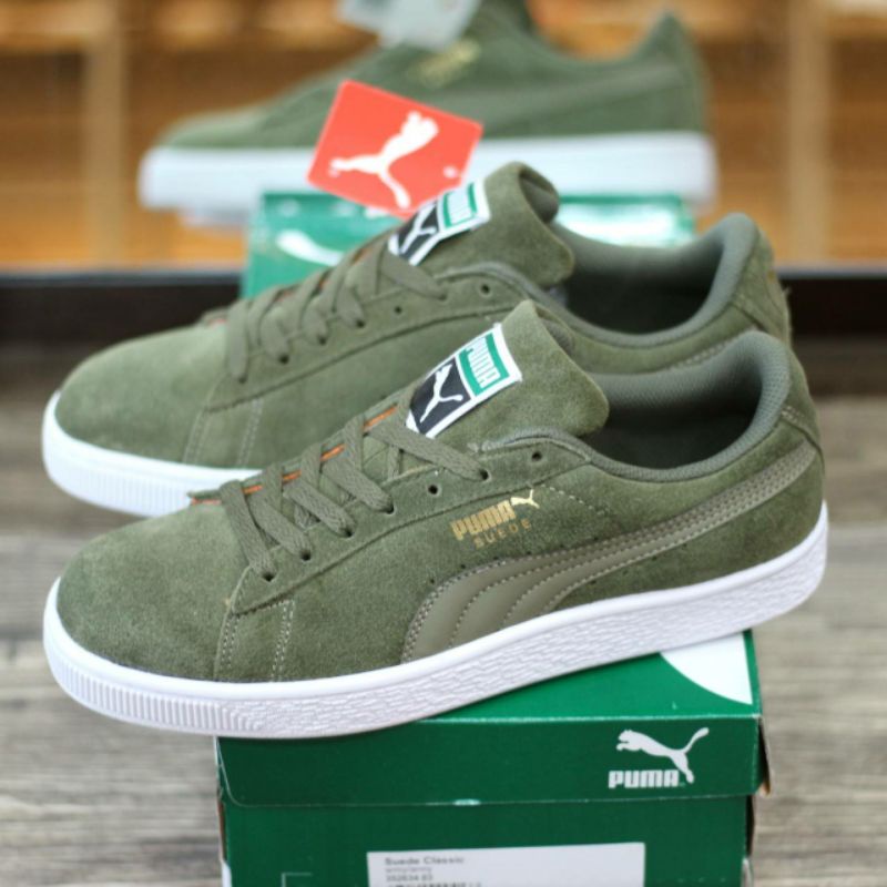 Puma suede army green best sale