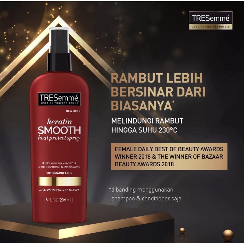 Jual TRESEMME KERATIN SMOOTH HEAT PROTECT SPRAY 5 IN 1 WITH MARULA OIL ...