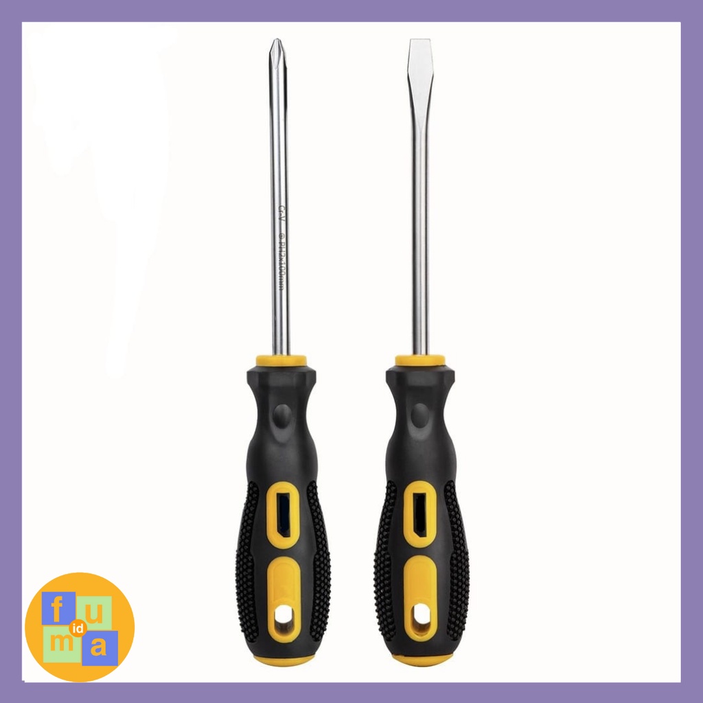 Jual Set Obeng 2 Pcs Tip Magnetik Chrome vanadium / Obeng Plus Minus ...