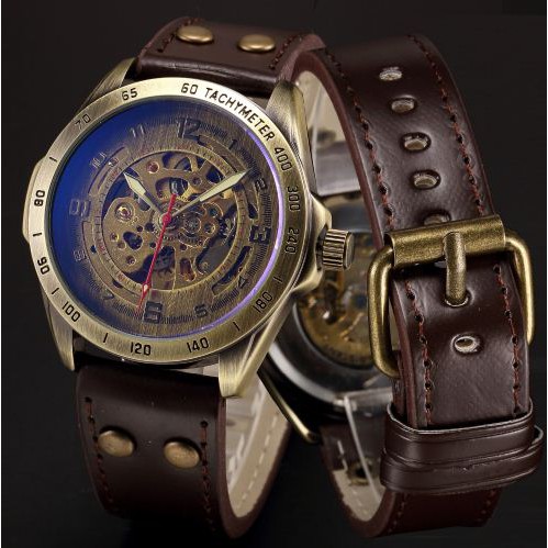 Jual Jam Tangan Pria Sport Model Steampunk Skeleton Automatic