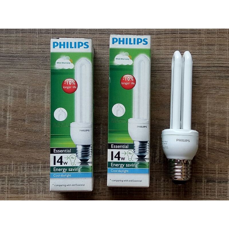 Jual Lampu Philips Essential 14 Watt Putih Cool Daylight Hemat Energi ...