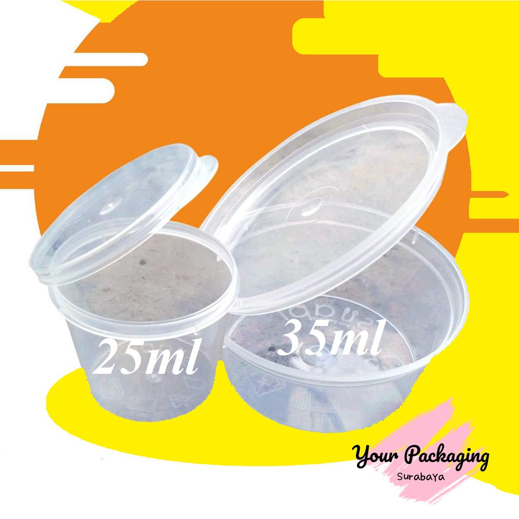 Jual Sauce Container 35ml Tempat Cup Saos Sambal Suapi Isi 50 Pcs