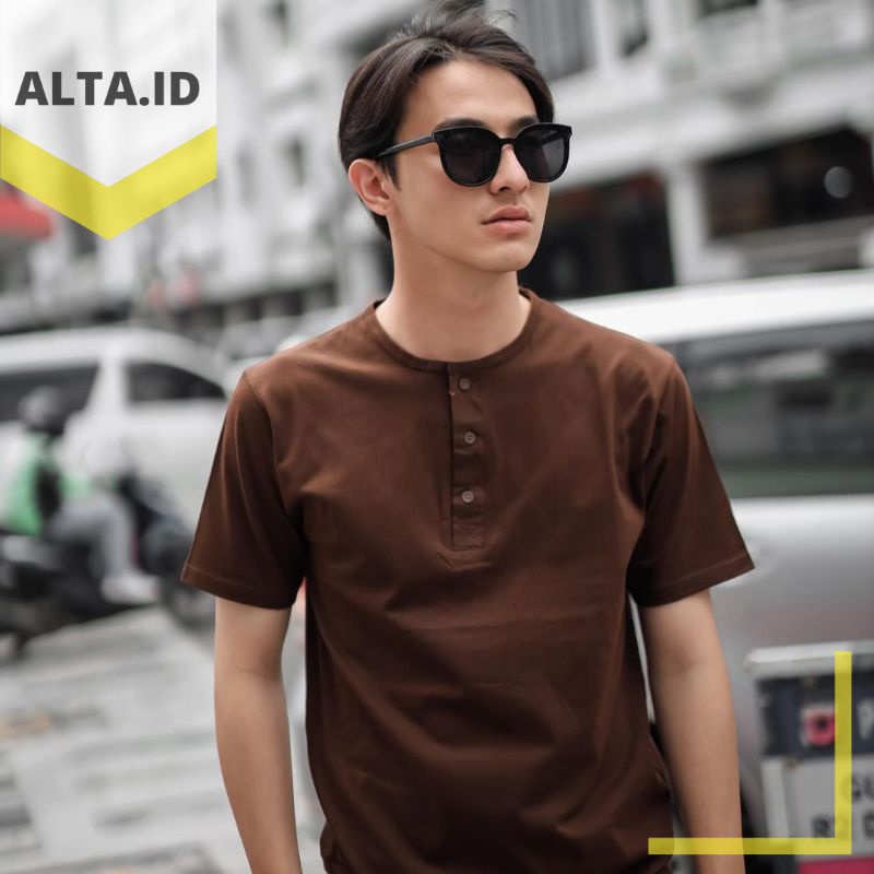 Jual Henley Tee Kaos Berkancing Shopee Indonesia