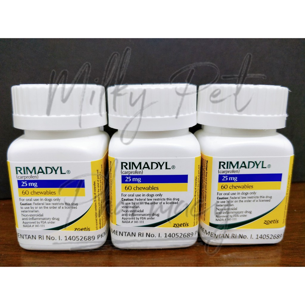 Jual RIMADYL CARPROFEN 25MG CHEWABLES (10 TABLETS) | Shopee Indonesia