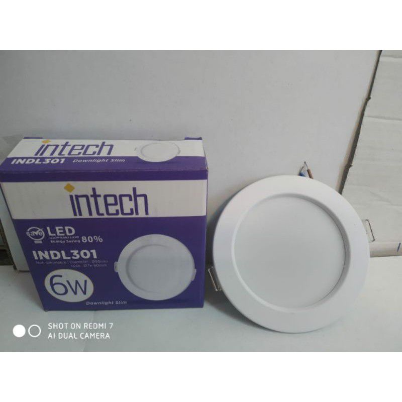 Jual Led panel intech downlight / Intech downlight led inbow 6-9 watt ...