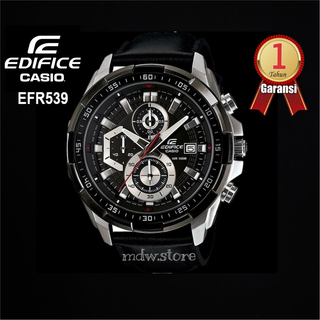 Jual Casio Edifice Original Type EFR539 EFR 539 Strap Leather Jam Tangan Pria Shopee Indonesia