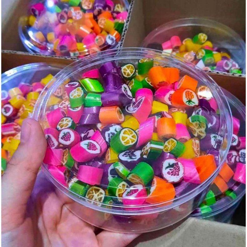 Jual Permen Sticky Candy Rasa Buah Toples Permen Tiktok Buah Viral Shopee Indonesia 7979