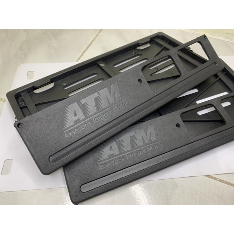 Dudukan plat motor ATM hitam tempat plat motor universal vario 125 150 beat scoopy nmax pcx aerox lexi mio matik bebek