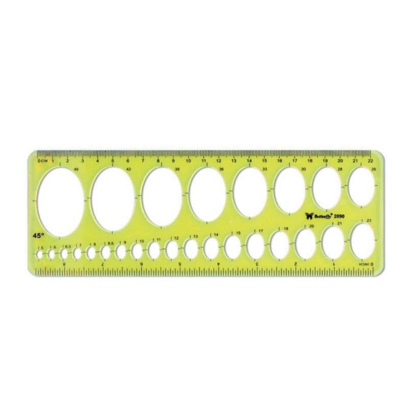 Jual Butterfly Penggaris Elip BT-2090 - Penggaris Bentuk Elip | Shopee ...
