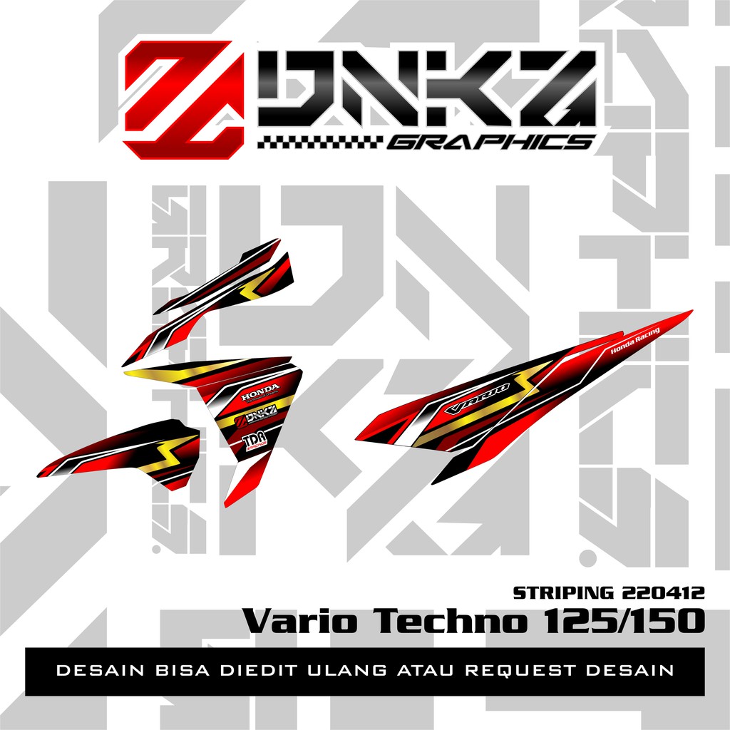 Jual Stiker Vario Techno 125/150 Decal Striping Vario Techno 125/150