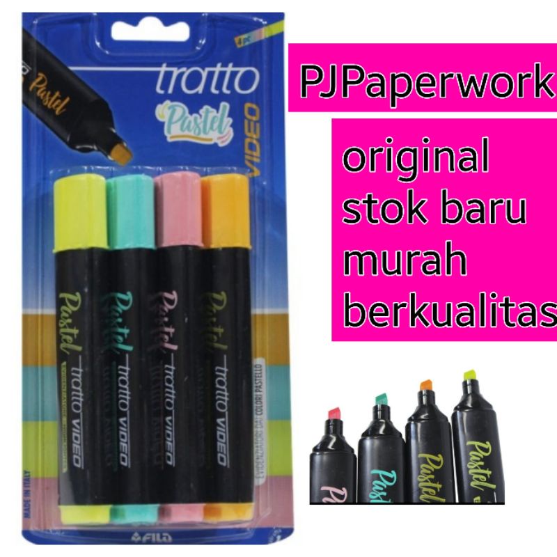 Jual stabilo highliter Pastel TRATTO VIDIO ITALY isi 4 colors | Shopee ...