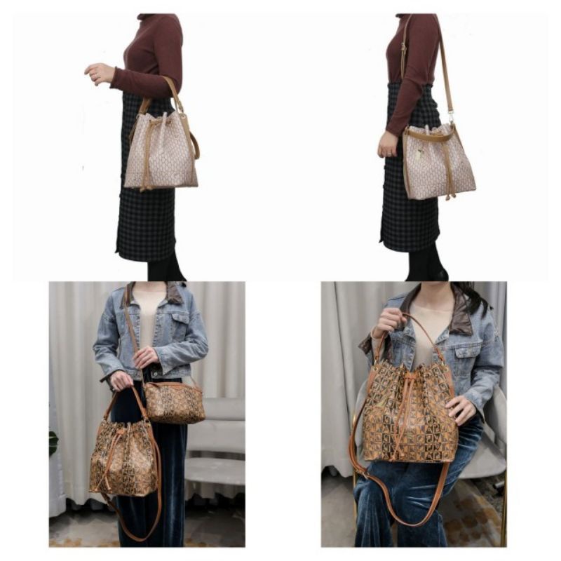 Stock Complete Bonia Bucket Bag Neo 1084 Y72 Drawstring There Is A