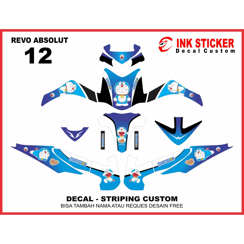 Jual Sticker Decal REVO ABSOLUT 12 motif Doraemon | Shopee Indonesia