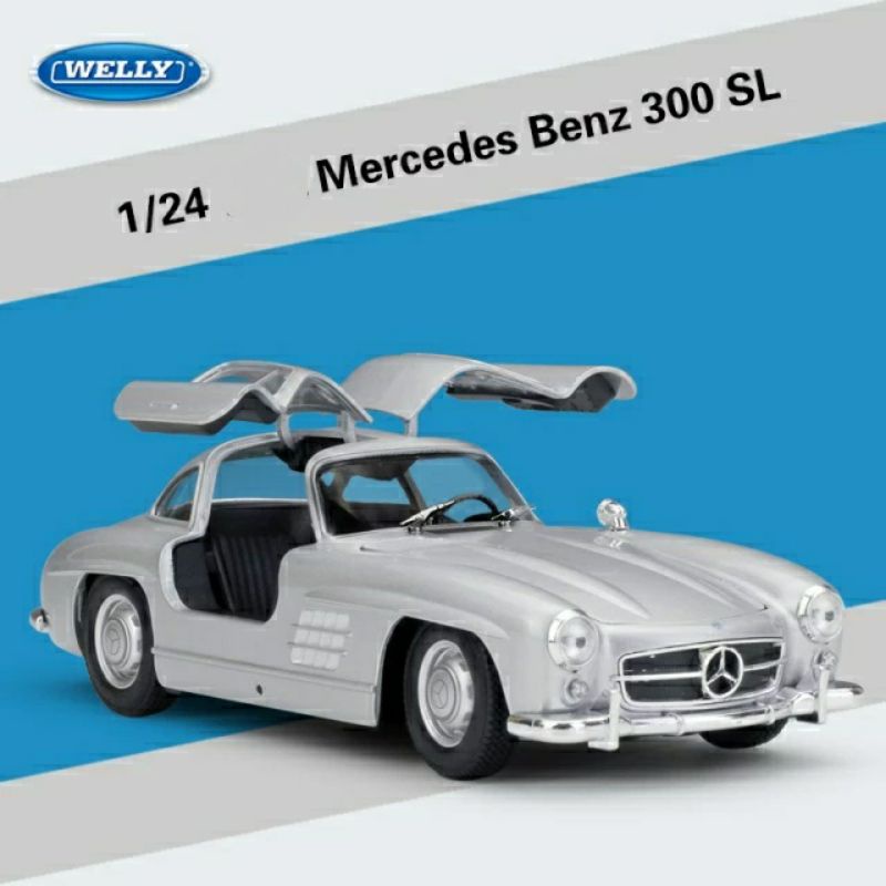 Jual Diecast Miniatur Mobil Klasik Mercedes Benz 300 SL Skala 1:24 ...