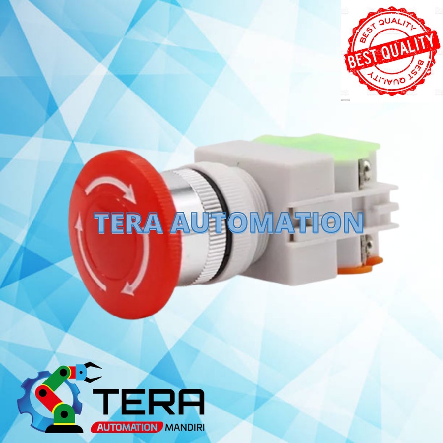 Jual Emergency Stop Push Button Switch LAY37 (PBCY090) LAY7 660V 10A ...
