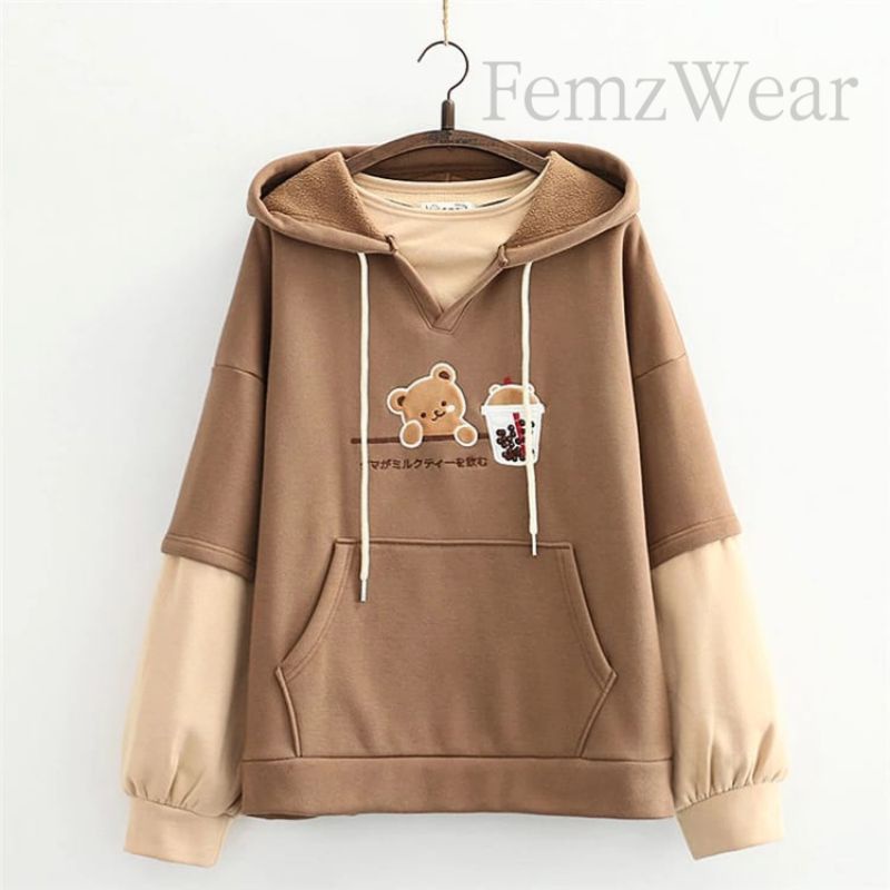 Hoodie wanita korean style best sale