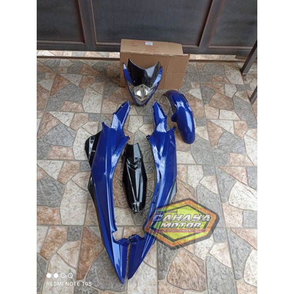 Jual cover body set satria FU FL Facelift warna biru | Shopee Indonesia