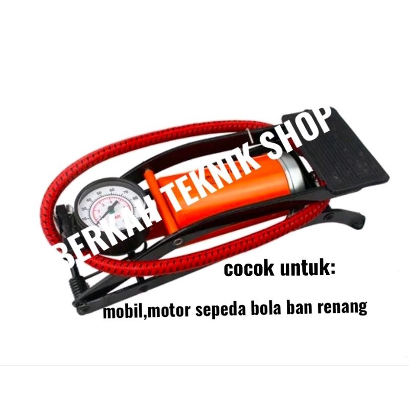 Jual Pompa injak 1 tabung pompa ban kompa ban sepeda motor roda pompa ...