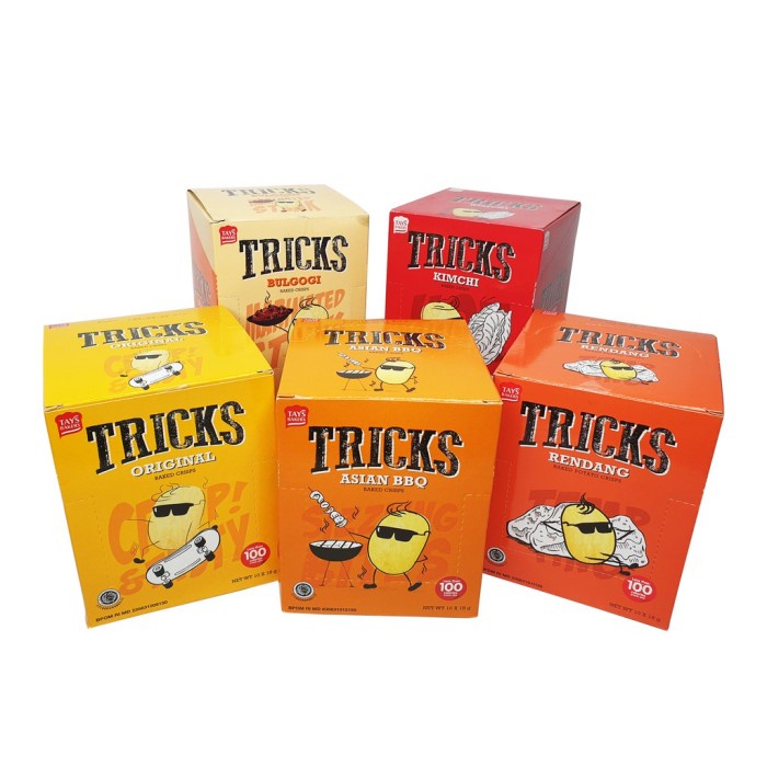 Jual Biskuit Snack Trick Potato Baked Chips box isi 10 pcs Shopee