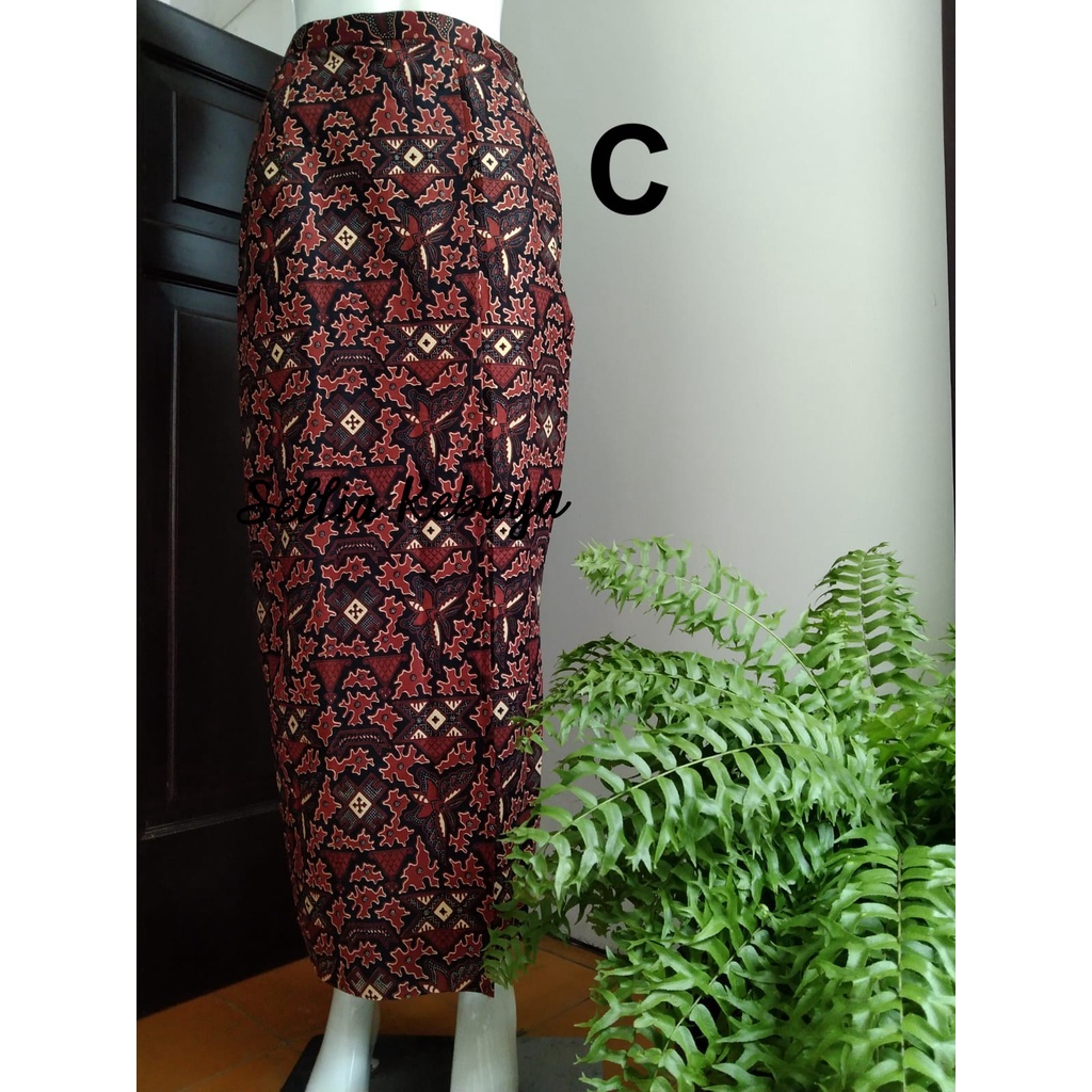 Jual Rok Overlap Batik Sogan - Panjang | Shopee Indonesia