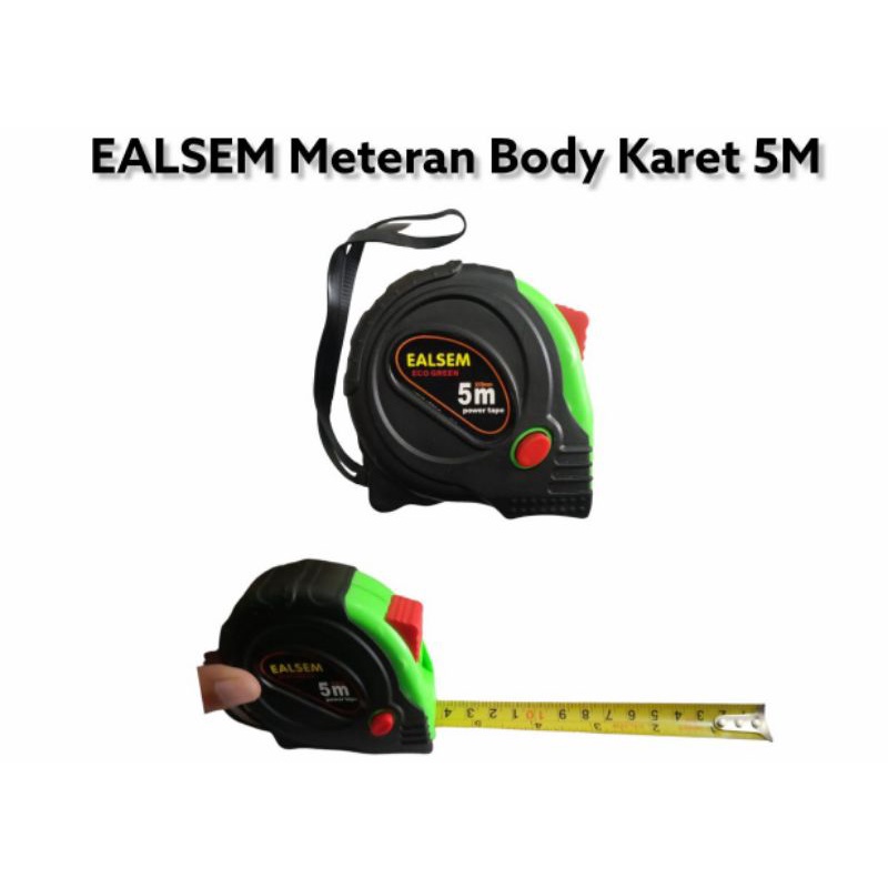Jual MURAH!!! EALSEM Meteran Body Karet ukuran 3 M 5 M dan 7.5 M ...