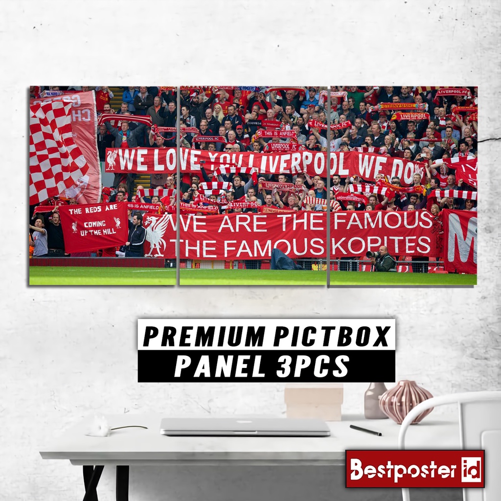 Jual Poster Dinding PANEL LIVERPOOL Frame Kayu Tebal BOLA PICTBOX00088 ...