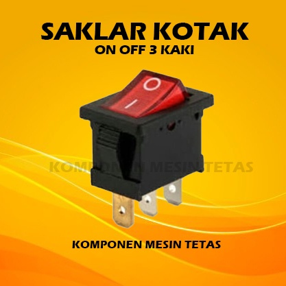Jual Saklar Kotak On Off 3 Kaki AC DC | Shopee Indonesia