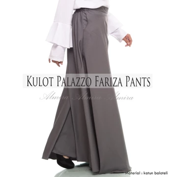 Celana Kulot Wanita Fariza Palazzo Pants Bahan Baloteli Payung Lebar Panjang 100cm Bisa Potong
