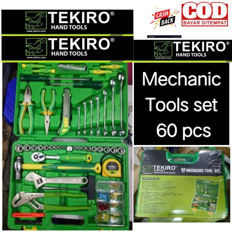 Jual TEKIRO Tool set 60 Pcs Tool Box Tekiro Tools Box Kunci Tekiro Set