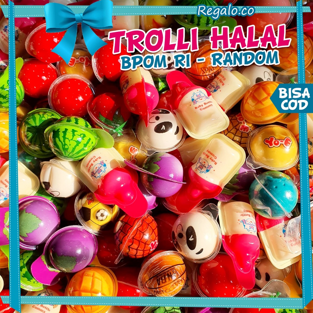 Jual Permen halal trolli 3D gummy isi selai Shopee Indonesia